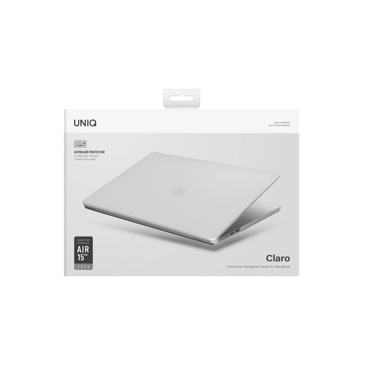 Uniq Apple Macbook Air 15 (2023) Claro Mat Macbook Kapak - Şeffaf