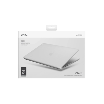 Uniq Apple Macbook Pro 16 (2021) Claro Mat Macbook Kapak - Şeffaf