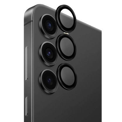 Uniq Samsung Galaxy S25 Optix Alüminyum Kamera Lens Koruyucu - Siyah