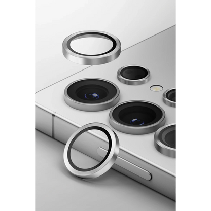 Uniq Samsung Galaxy S25 Ultra Optix Alüminyum Kamera Lens Koruyucu - Gümüş