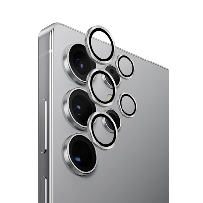 Uniq Samsung Galaxy S25 Ultra Optix Alüminyum Kamera Lens Koruyucu - Gümüş