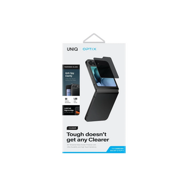 Uniq Samsung Galaxy Z Flip 6 Optix Hayalet Cam Ekran Koruyucu - Siyah