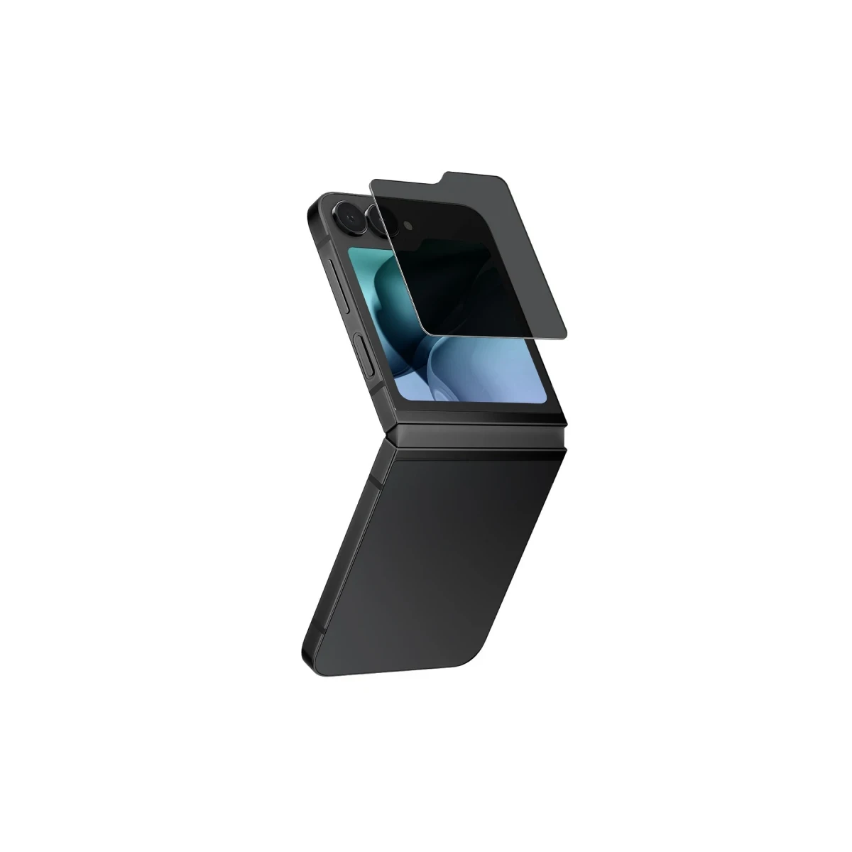 Uniq Samsung Galaxy Z Flip 6 Optix Hayalet Cam Ekran Koruyucu - Siyah