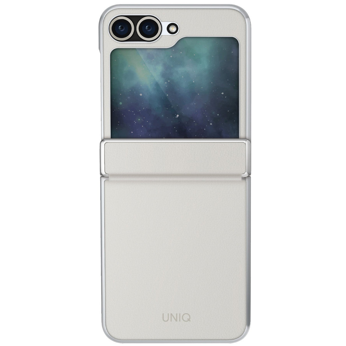 Uniq Samsung Galaxy Z Flip 6 Ora Katlanabilir Deri Kapak