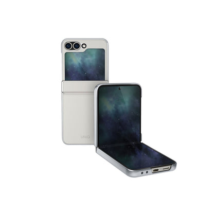 Uniq Samsung Galaxy Z Flip 6 Ora Katlanabilir Deri Kapak