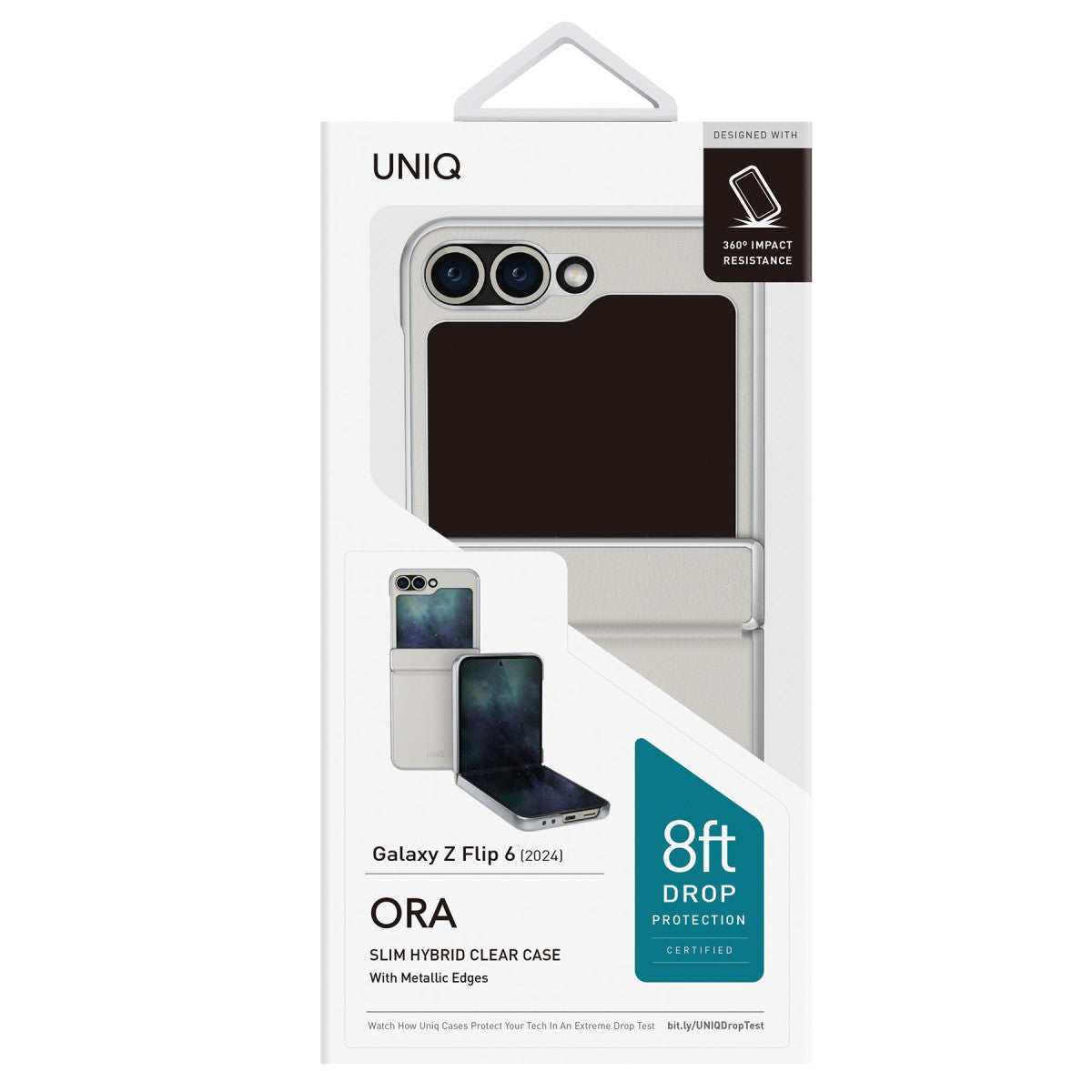 Uniq Samsung Galaxy Z Flip 6 Ora Katlanabilir Deri Kapak