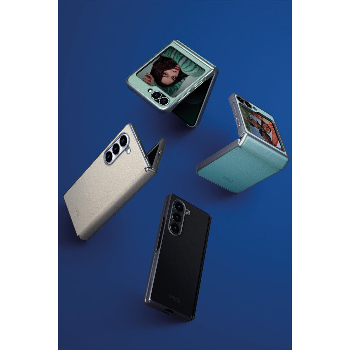 Uniq Samsung Galaxy Z Flip 6 Ora Katlanabilir Deri Kapak