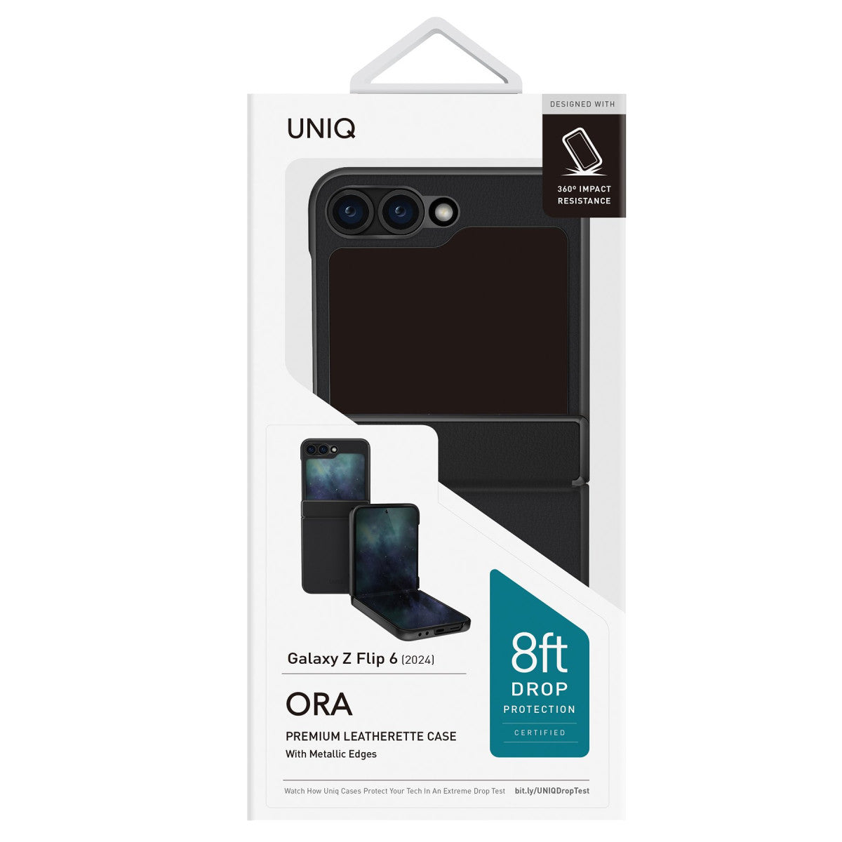Uniq Samsung Galaxy Z Flip 6 Ora Katlanabilir Deri Kapak