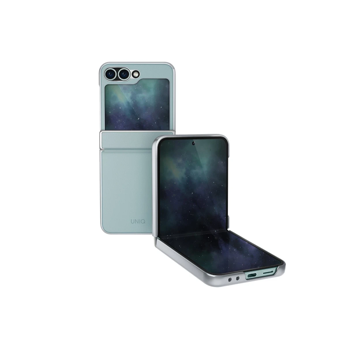 Uniq Samsung Galaxy Z Flip 6 Ora Katlanabilir Deri Kapak - Yeşil