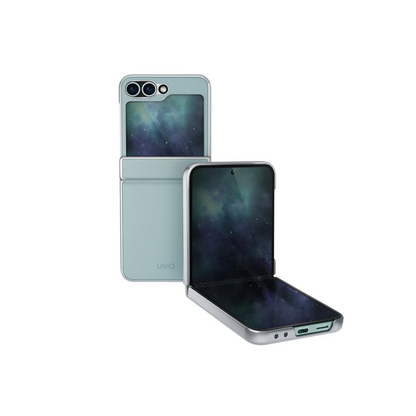 Uniq Samsung Galaxy Z Flip 6 Ora Katlanabilir Deri Kapak - Yeşil