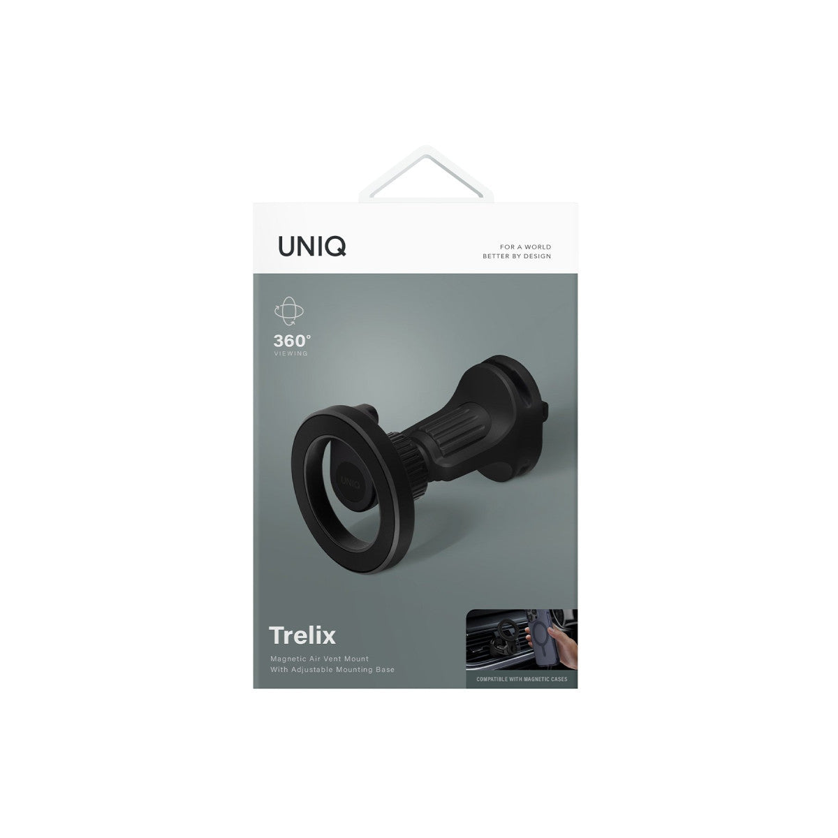 Uniq Trelix Hava Menfezli Manyetik Mıknatıslı 360 Dönen Araç Tutucu