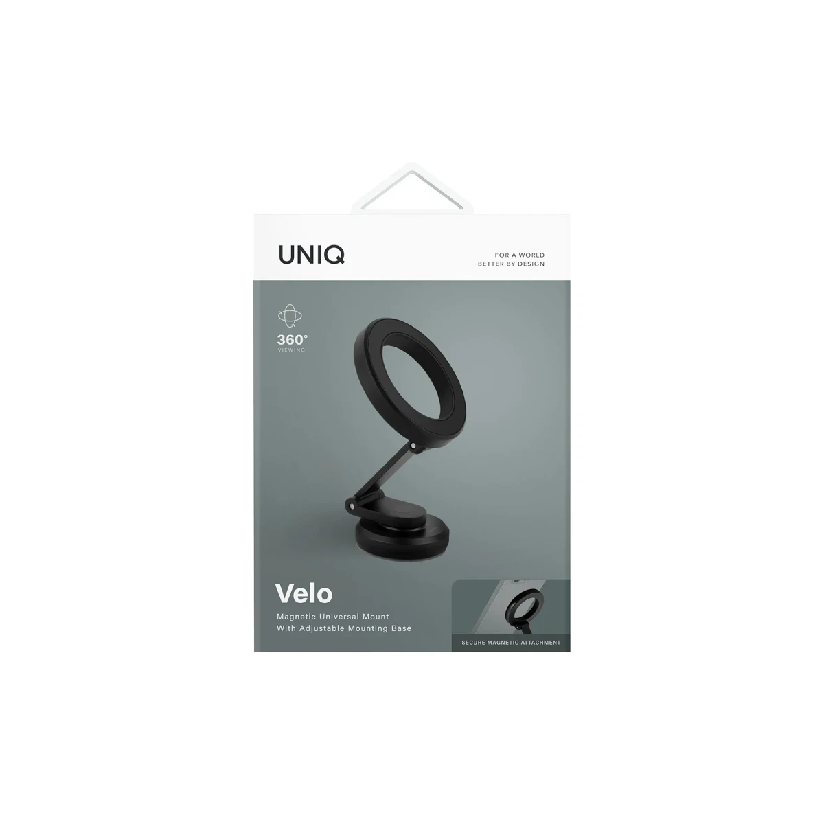 Uniq Velo 360 Dönen Universal Manyetik Telefon Tutucu - Siyah