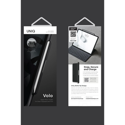 Uniq Volo Paslanmaz Çelik Apple Dokunmatik Kalem Tutucu - Siyah