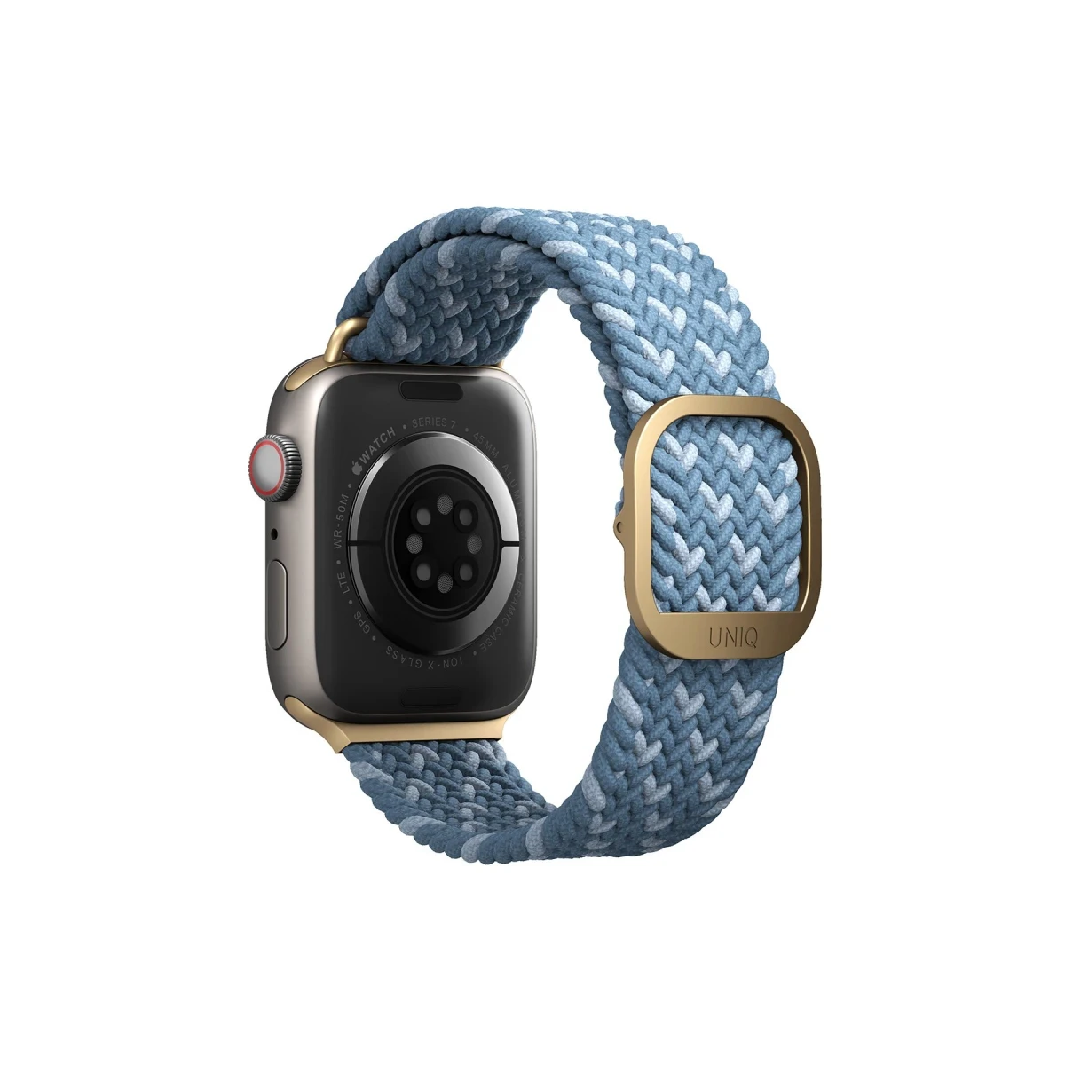 Uniq Apple Watch 41mm Aspen Designer Örgülü Kordon - Mavi