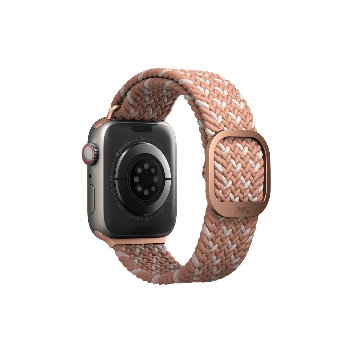 Uniq Apple Watch 41mm Aspen Designer Örgülü Kordon - Pembe