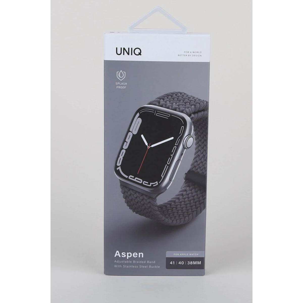 Uniq Apple Watch 41mm Aspen Örgülü Kordon - Gri
