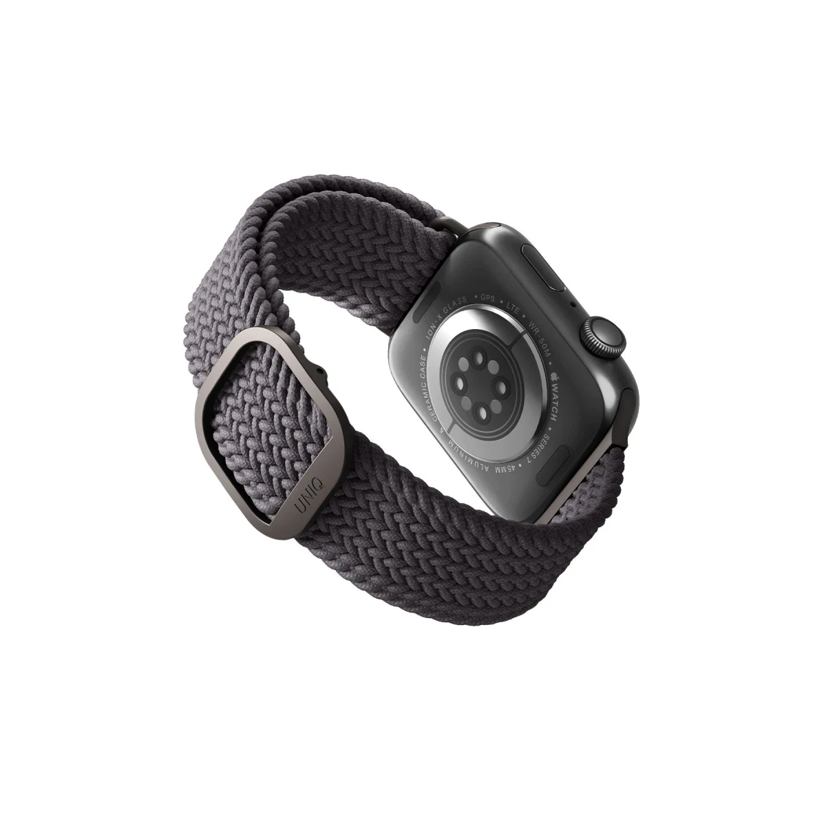 Uniq Apple Watch 41mm Aspen Örgülü Kordon - Gri