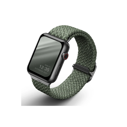 Uniq Apple Watch 41mm Aspen Örgülü Kordon - Yeşil