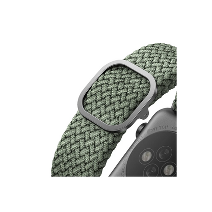 Uniq Apple Watch 41mm Aspen Örgülü Kordon - Yeşil