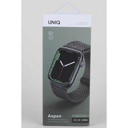 Uniq Apple Watch 41mm Aspen Örgülü Kordon - Yeşil