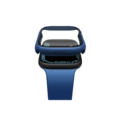 Uniq Apple Watch 41mm Legion Camlı Silikon Kasa Koruyucu - Beyaz