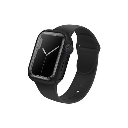 Uniq Apple Watch 41mm Legion Camlı Silikon Kasa Koruyucu - Siyah