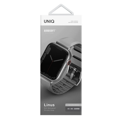 Uniq Apple Watch 41mm Linus Airosoft Silikon Kordon - Gri