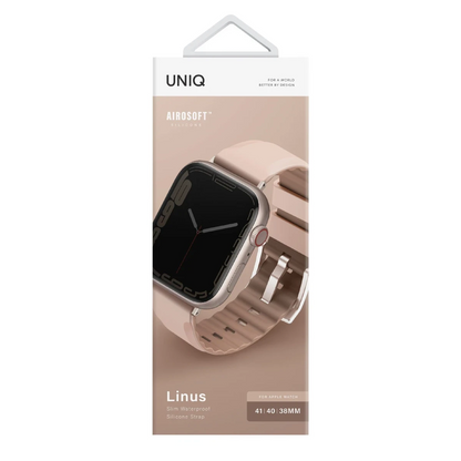 Uniq Apple Watch 41mm Linus Airosoft Silikon Kordon - Pembe
