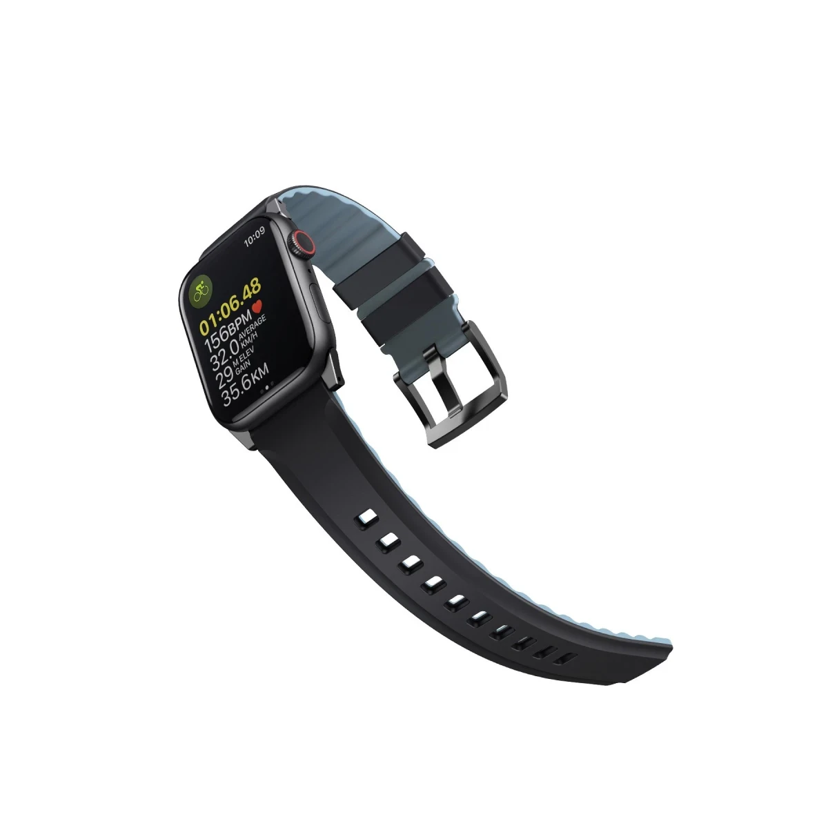 Uniq Apple Watch 41mm Linus Airosoft Silikon Kordon - Siyah