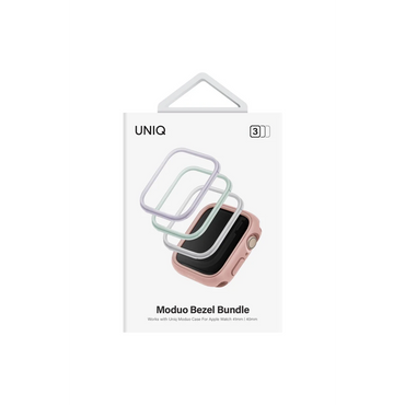 Uniq Apple Watch 41mm Moduo 3in1 Kasa Korucuyu - Gri-Lila-Beyaz
