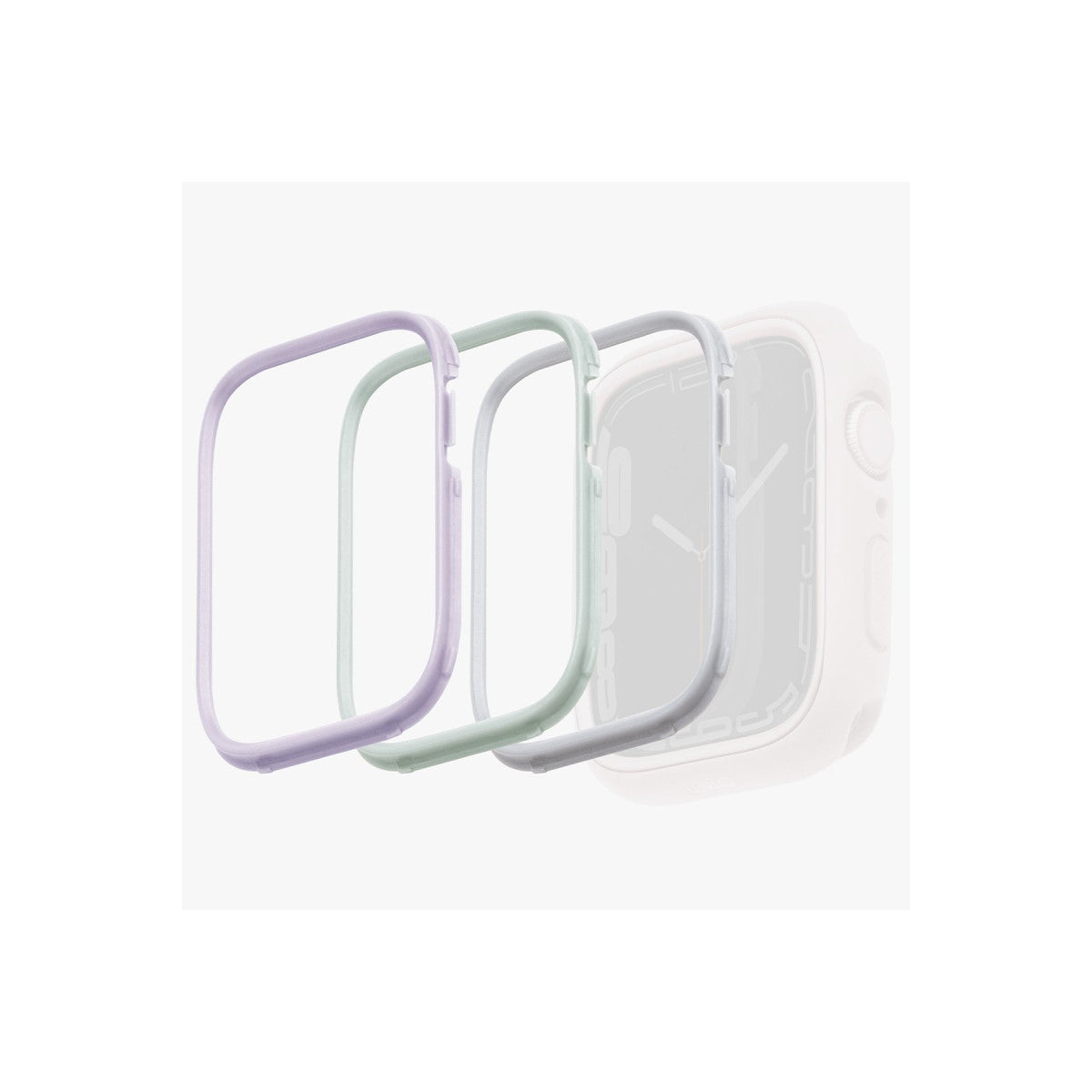 Uniq Apple Watch 41mm Moduo 3in1 Kasa Korucuyu - Gri-Lila-Beyaz
