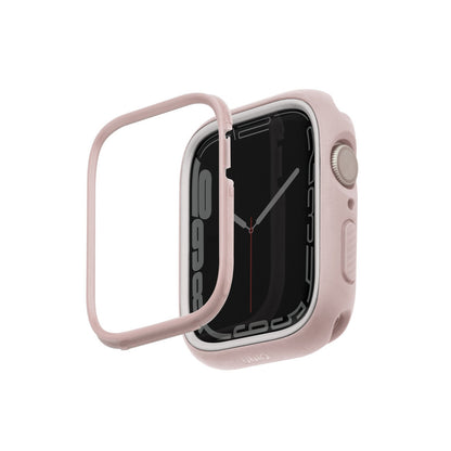 Uniq Apple Watch 41mm Moduo Camlı Kasa Ekran Koruyucu - Gümüş-Gri