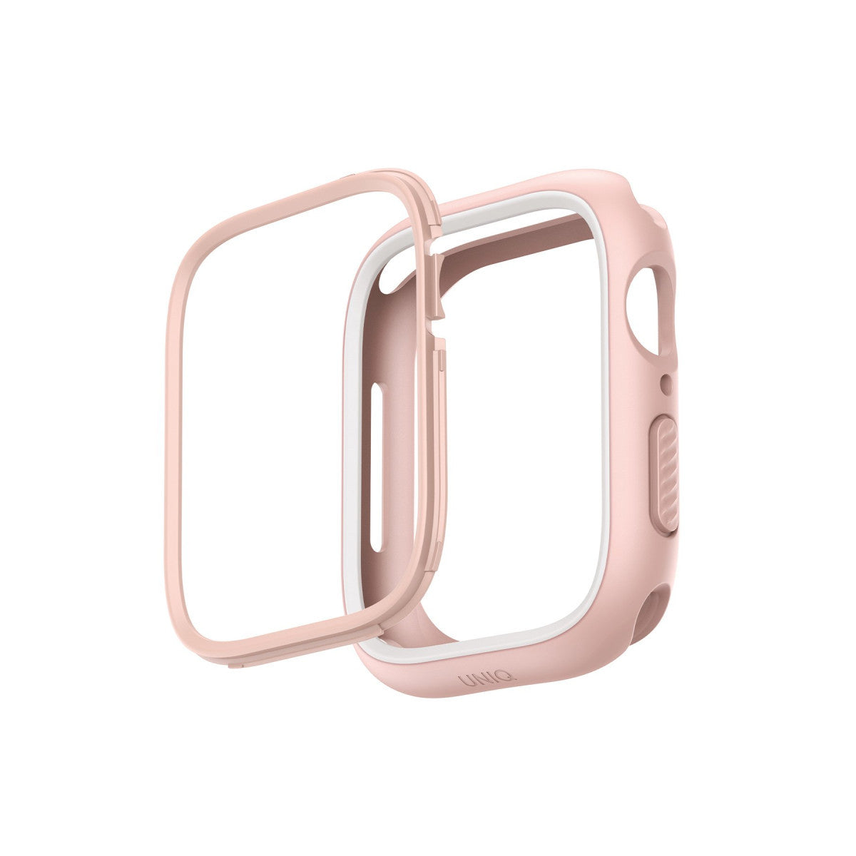 Uniq Apple Watch 41mm Moduo Camlı Kasa Ekran Koruyucu - Gümüş-Gri