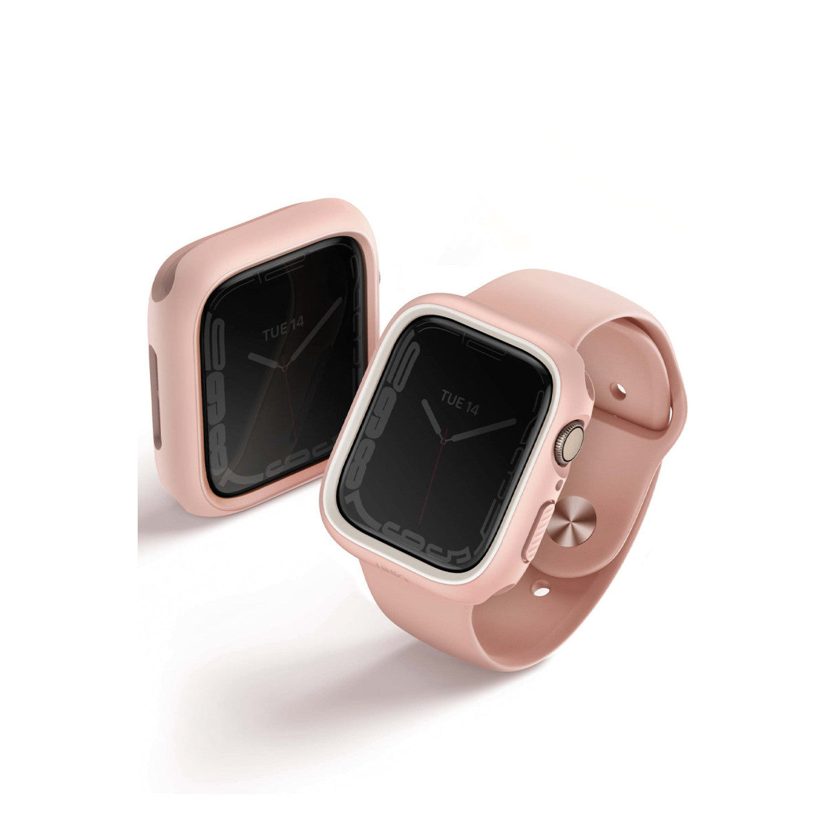 Uniq Apple Watch 41mm Moduo Camlı Kasa Ekran Koruyucu - Gümüş-Gri