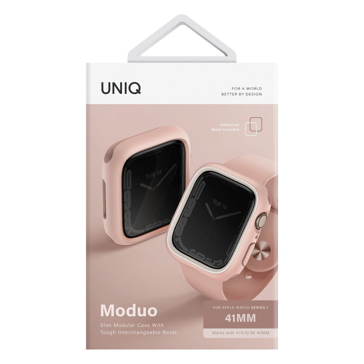 Uniq Apple Watch 41mm Moduo Camlı Kasa Ekran Koruyucu - Gümüş-Gri
