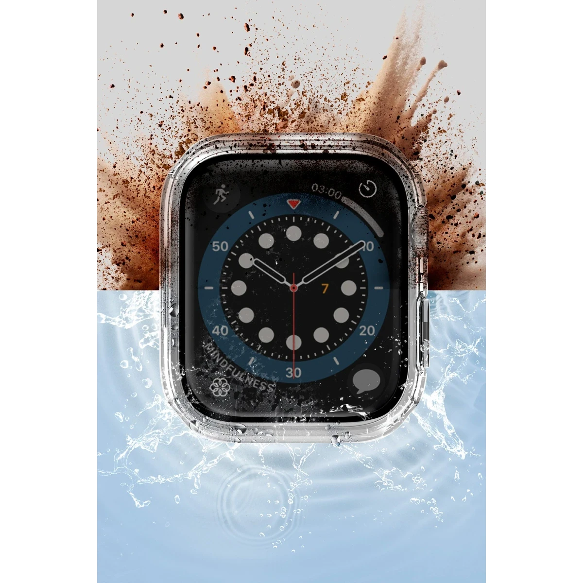 Uniq Apple Watch 41mm Nautic Camlı Kasa Ekran Koruyucu - Şeffaf