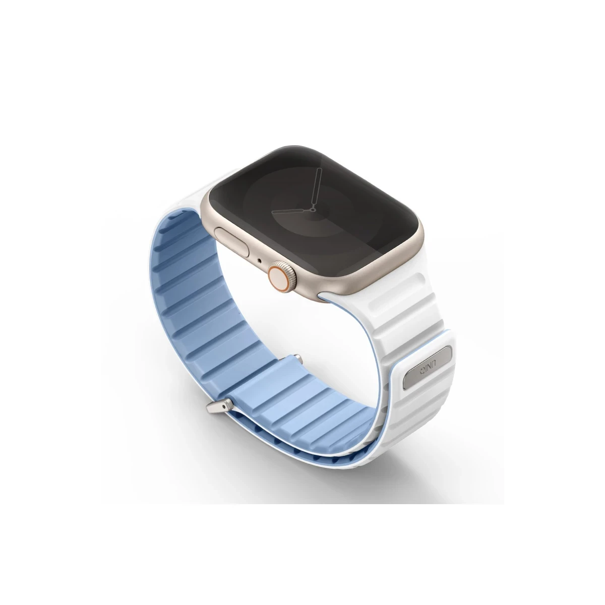 Uniq Apple Watch 41mm Revix Evo Reversible Manyetik Kordon - Mavi-Beyaz