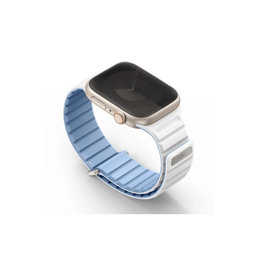 Uniq Apple Watch 41mm Revix Evo Reversible Manyetik Kordon - Mavi-Beyaz