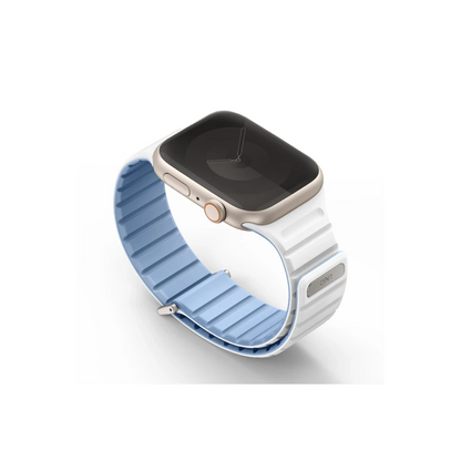 Uniq Apple Watch 41mm Revix Evo Reversible Manyetik Kordon - Mavi-Beyaz