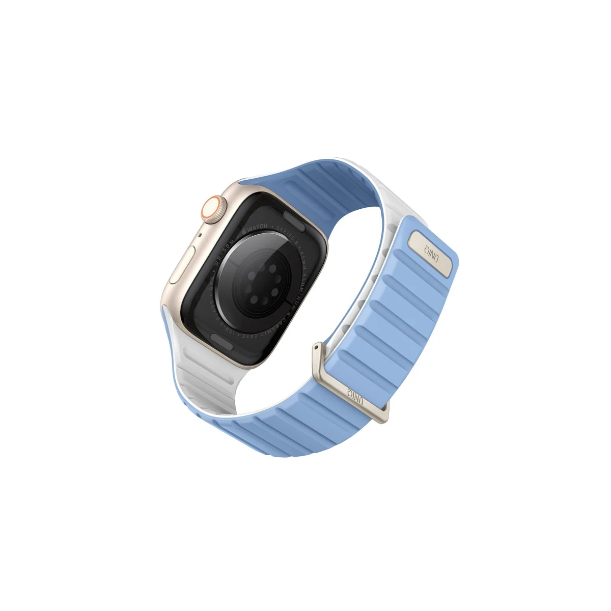Uniq Apple Watch 41mm Revix Evo Reversible Manyetik Kordon - Mavi-Beyaz