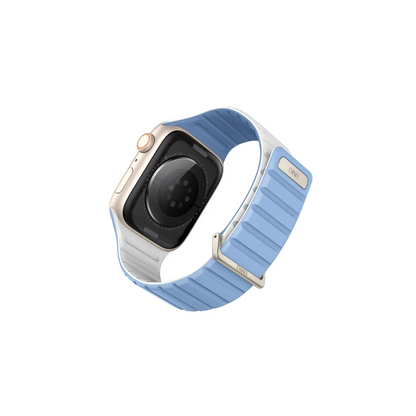 Uniq Apple Watch 41mm Revix Evo Reversible Manyetik Kordon - Mavi-Beyaz