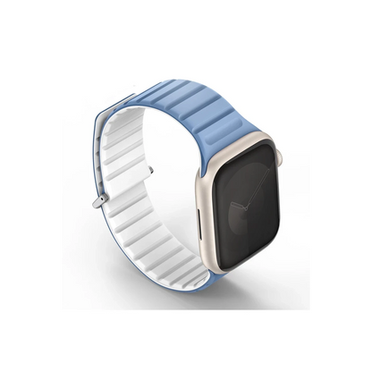 Uniq Apple Watch 41mm Revix Evo Reversible Manyetik Kordon - Mavi-Beyaz
