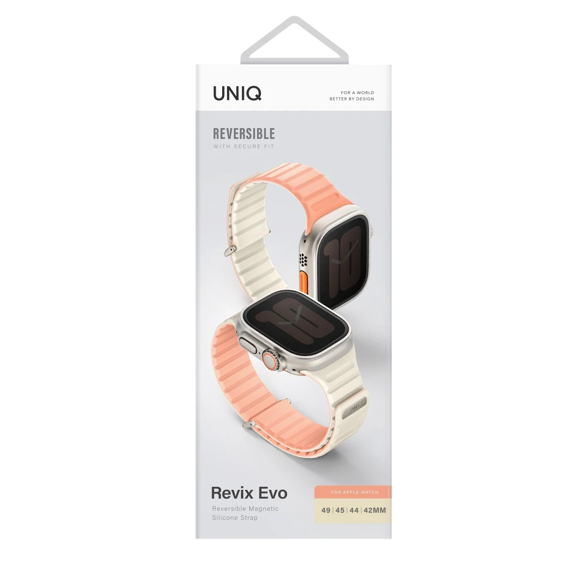 Uniq Apple Watch 41mm Revix Evo Reversible Manyetik Kordon - Pembe-Bej