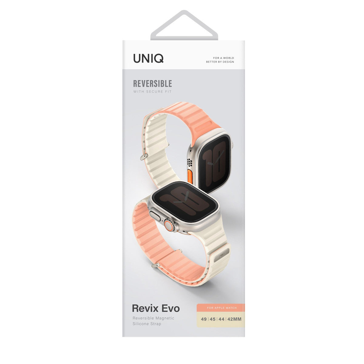 Uniq Apple Watch 41mm Revix Evo Reversible Manyetik Kordon - Pembe-Bej