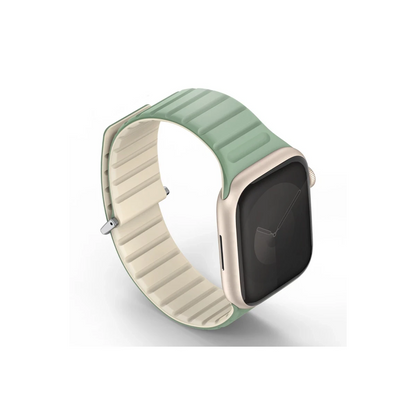 Uniq Apple Watch 41mm Revix Evo Reversible Manyetik Kordon - Yeşil-Bej
