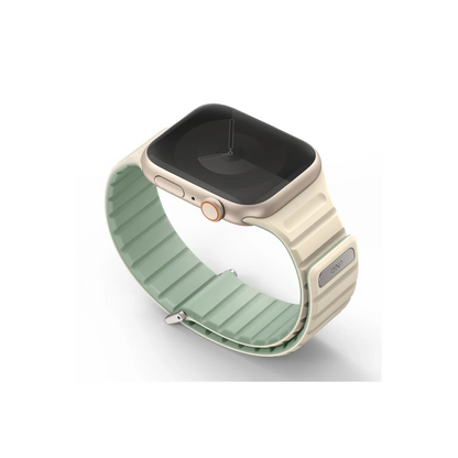 Uniq Apple Watch 41mm Revix Evo Reversible Manyetik Kordon - Yeşil-Bej