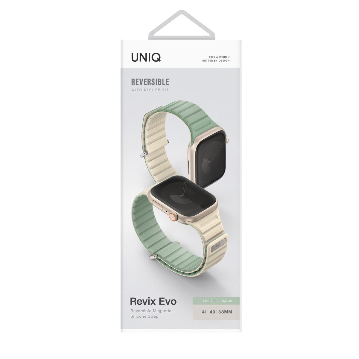 Uniq Apple Watch 41mm Revix Evo Reversible Manyetik Kordon - Pembe-Bej