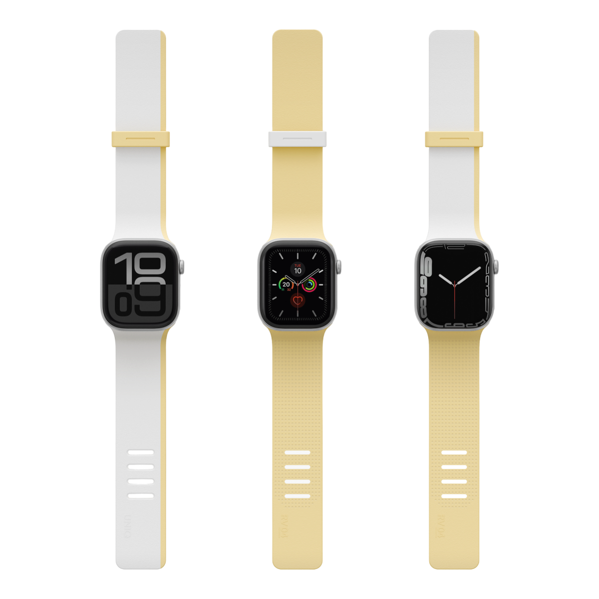 Uniq Apple Watch 41mm Revix IV Reversible Manyetik Kordon - Sarı-Bej