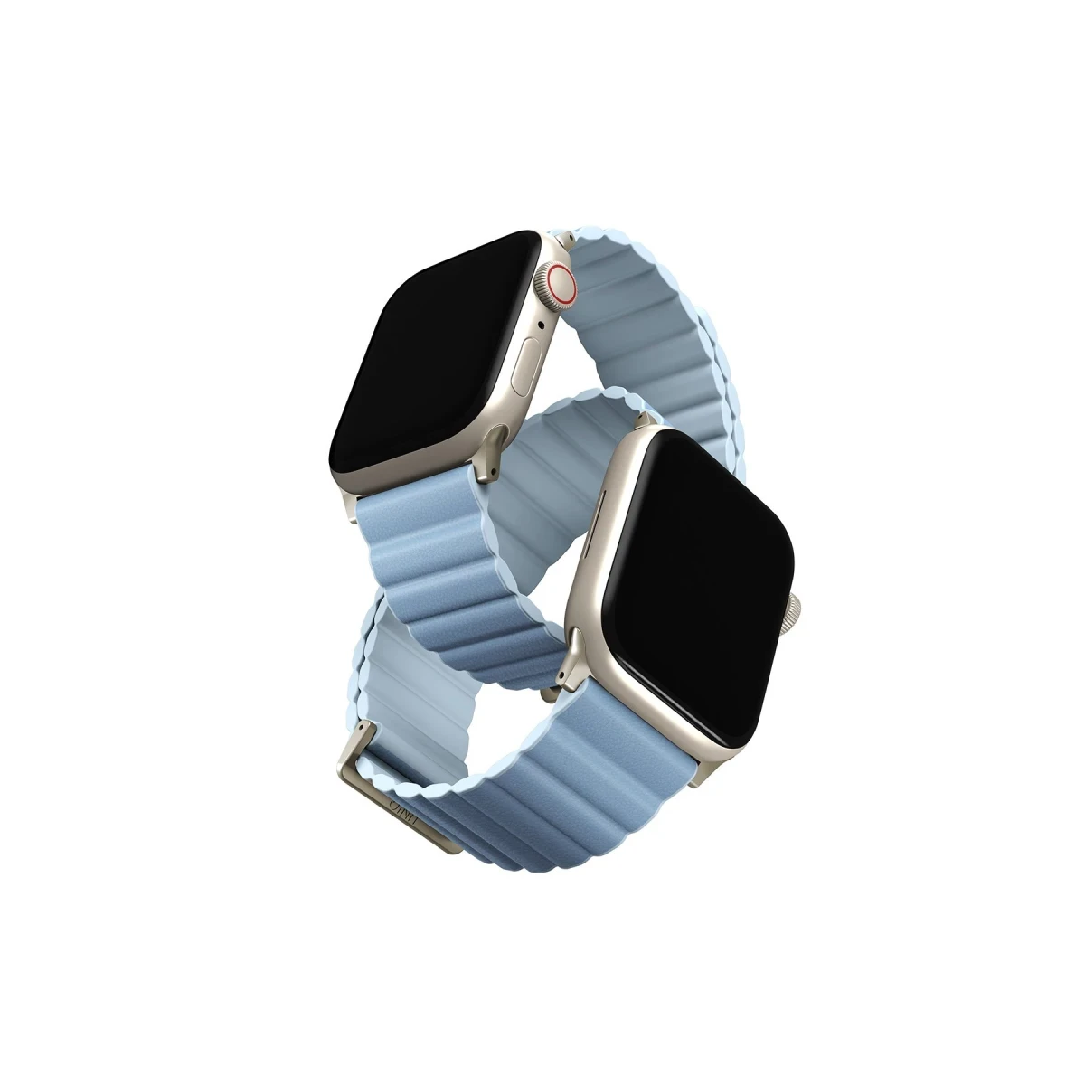 Uniq Apple Watch 41mm Revix Premium Reversible Manyetik Kordon - Mavi-Açık Mavi