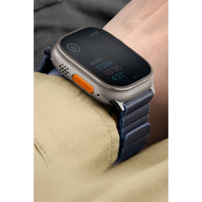 Uniq Apple Watch 41mm Revix Premium Reversible Manyetik Kordon - Mavi-Açık Mavi